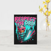 Voetbal Drip Jongens Ice Cream Drip Jeugd Respect Kaart (Gele Bloem)