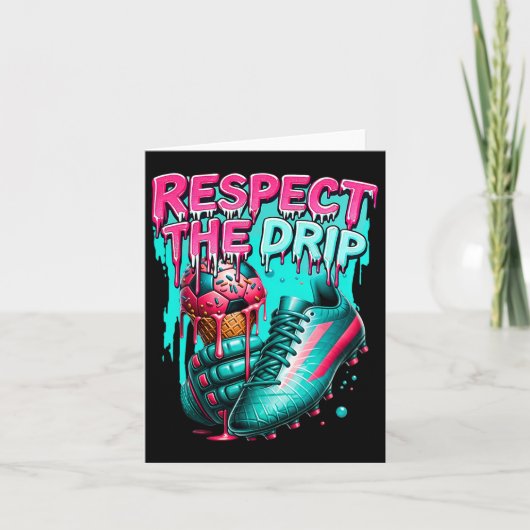 Voetbal Drip Jongens Ice Cream Drip Jeugd Respect Kaart (Voorkant)