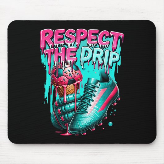 Voetbal Drip Jongens Ice Cream Drip Jeugd Respect Muismat (Voorkant)