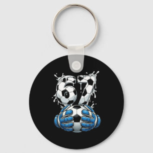 Voetbal Drip Nummer 67 Jongens Voetbal Doelman 67 Sleutelhanger