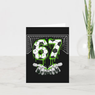 Voetbal Drip Nummer 67 Jongens Voetbalspeler 67 Vo Kaart
