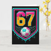 Voetbal Drip Nummer 67 Voetbalspeler Kaart (Gele Bloem)