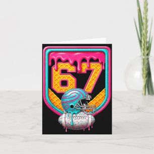 Voetbal Drip Nummer 67 Voetbalspeler Kaart