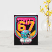 Voetbal Drip Nummer 67 Voetbalspeler  Kaart (Gele Bloem)