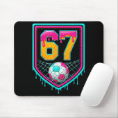 Voetbal Drip Nummer 67 Voetbalspeler Muismat (Met muis)