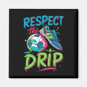 Voetbal Drip Smeltend Ijs Respecteer De Drip Jonge Magneet
