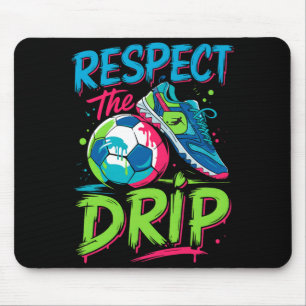 Voetbal Drip Smeltend Ijs Respecteer De Drip Jonge Muismat