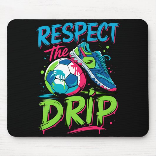 Voetbal Drip Smeltend Ijs Respecteer De Drip Jonge Muismat (Voorkant)