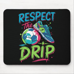 Voetbal Drip Smeltend Ijs Respecteer De Drip Jonge Muismat