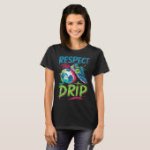 Voetbal Drip Smeltend Ijs Respecteer De Drip Jonge T-shirt (Voorkant volledig)