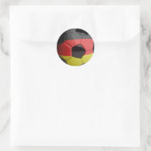 Voetbal Duitse vlag Ronde Sticker (Tas)