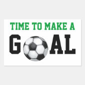 Voetbal, een doel maken rechthoekige sticker (Voorkant)