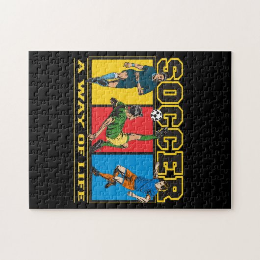 Voetbal een manier van leven legpuzzel (Horizontaal)