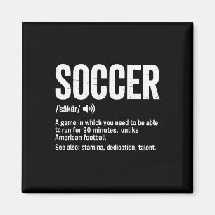 Voetbal een spel waarin je moet kunnen rennen  magneet