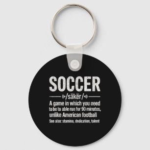 Voetbal een spel waarin je moet kunnen rennen sleutelhanger
