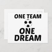 VOETBAL ÉÉN TEAM ÉÉN DROOM BRIEFKAART (Voorkant / Achterkant)