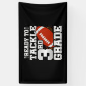 Voetbal Eerste Dag 3e Klas Terug Naar School Spandoek (Verticaal)