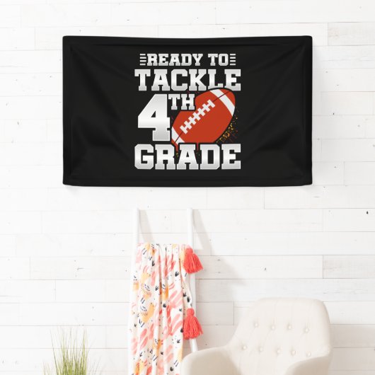 Voetbal Eerste Dag 4e Klas Terug Naar School Spandoek (Insitu)