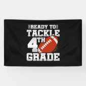 Voetbal Eerste Dag 4e Klas Terug Naar School Spandoek (Horizontaal)