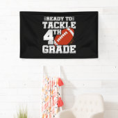 Voetbal eerste dag 4e leerjaar terug naar school spandoek (Insitu)