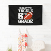 Voetbal eerste dag 5e leerjaar terug naar school spandoek (Insitu)