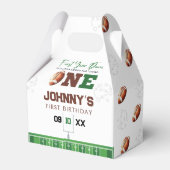 Voetbal Eerste Jaar Down 1e Verjaardag Bedankdoosjes (Voorkant Zijde)