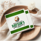 Voetbal Eerste Jaar Down 1e Verjaardagsfeest Servet