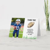 Voetbal Eerste Jaar Down Verjaardag Dank je Bedankkaart (Voorkant)