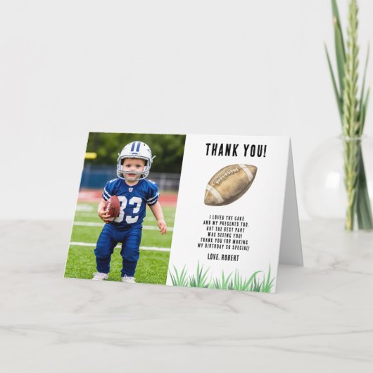 Voetbal Eerste Jaar Eerste Verjaardag Bedankt (Voorkant)