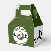 Voetbal eerste jaar naar beneden 1e verjaardag bedankdoosjes (Voorkant Zijde)