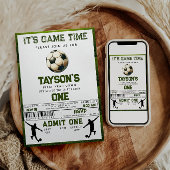 Voetbal eerste jaar naar beneden 1e verjaardag kaart