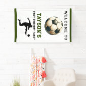 Voetbal eerste jaar naar beneden 1e verjaardag spandoek (Insitu)