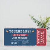 Voetbal Eerste Jaar Touchdown Verjaardagskaart Kaart (Staand voorkant)