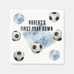 Voetbal Eerste Jaar Verjaardagsfeestje Servet