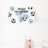 Voetbal Eerste Jaar Verjaardagsfeestje Spandoek (Insitu)