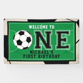 Voetbal Eerste Verjaardag Banner
