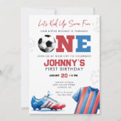 Voetbal Eerste Verjaardag Kaart (Voorkant)