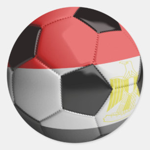Voetbal Egyptische vlag Ronde Sticker