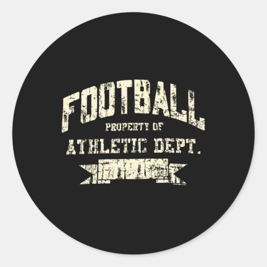 Voetbal eigendom van atletiek afd. Grappig ontwerp Ronde Sticker (Voorkant)