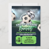 Voetbal Einde Seizoen Banket Party Uitnodiging (Voorkant)