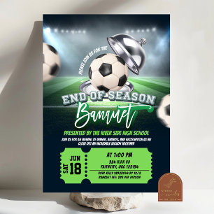 Voetbal Einde Seizoen Banket Party Uitnodiging