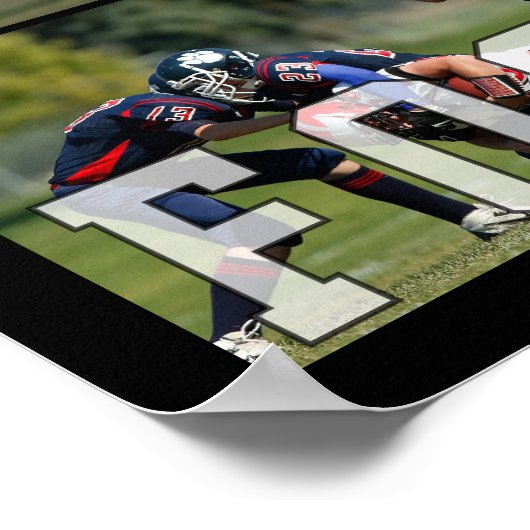 Voetbal eindexamenfeest middelbare school 7 foto-c poster (Hoek)