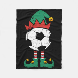 Voetbal Elf Kerst Grappige Kerst Elf Voetbal Fan K Fleece Deken