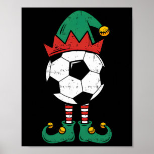 Voetbal Elf Kerst Grappige Kerst Elf Voetbal Liefh Poster