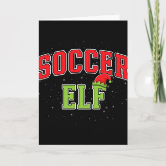 Voetbal Elf Kerstmis Familie Matching Groep Kerstm Kaart