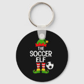 Voetbal Elf Kerstmis Matching Family Elf Squad Ker Sleutelhanger (Voorkant)