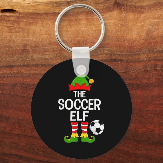 Voetbal Elf Kerstmis Matching Family Elf Squad Ker Sleutelhanger (Voorkant)