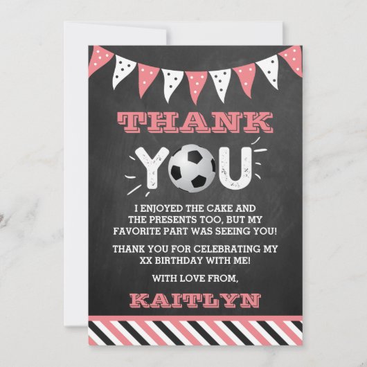 Voetbal Elke ouderdag Bedankkaart (Voorkant)