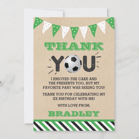 Voetbal Elke ouderdag Bedankkaart (Voorkant)