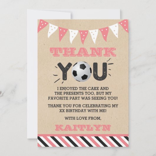 Voetbal Elke ouderdag Bedankkaart (Voorkant)